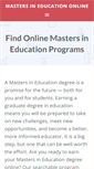 Mobile Screenshot of mastersineducationonline.net