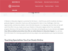 Tablet Screenshot of mastersineducationonline.net